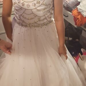 Tiffany Designs White Formal Kids Dress